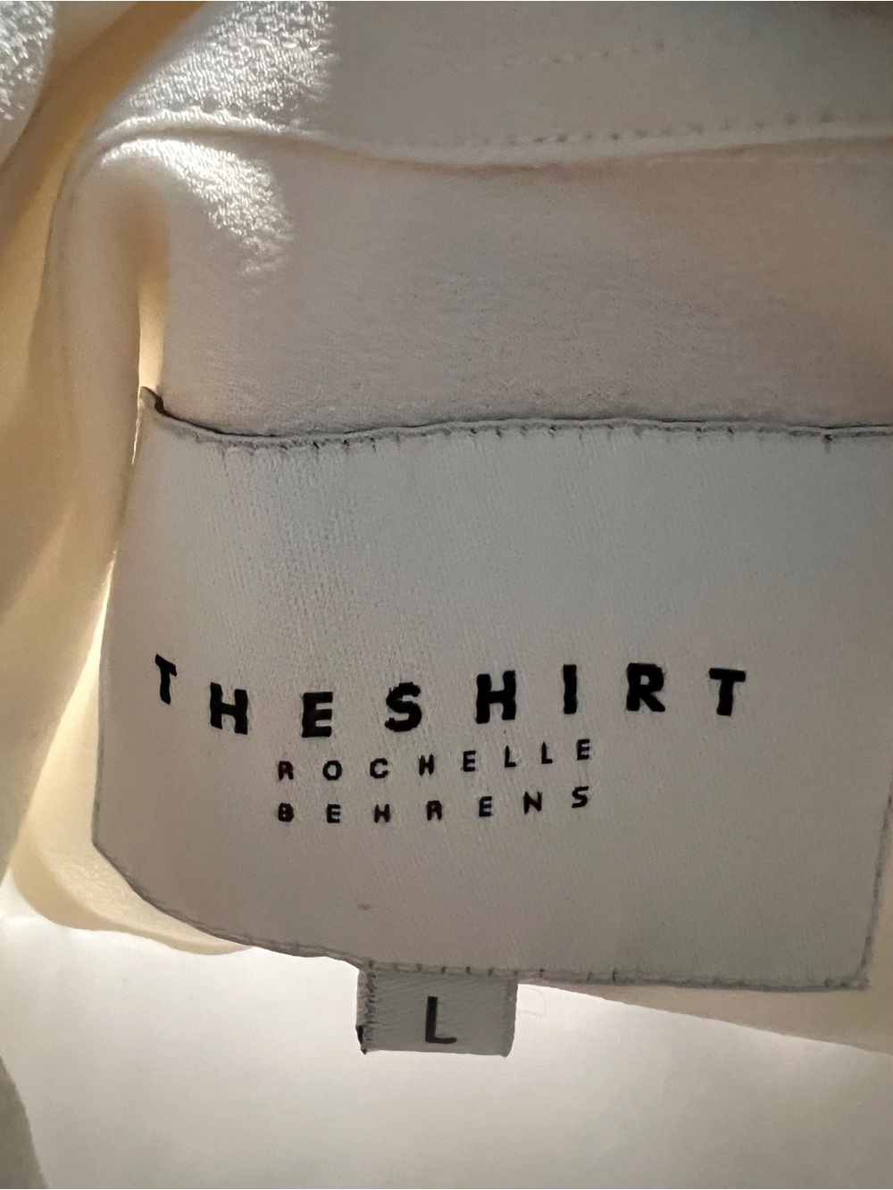 “The Signature Shirt”, Cream blouse, No Gape technology (Retail $160) - Picture 5 of 11